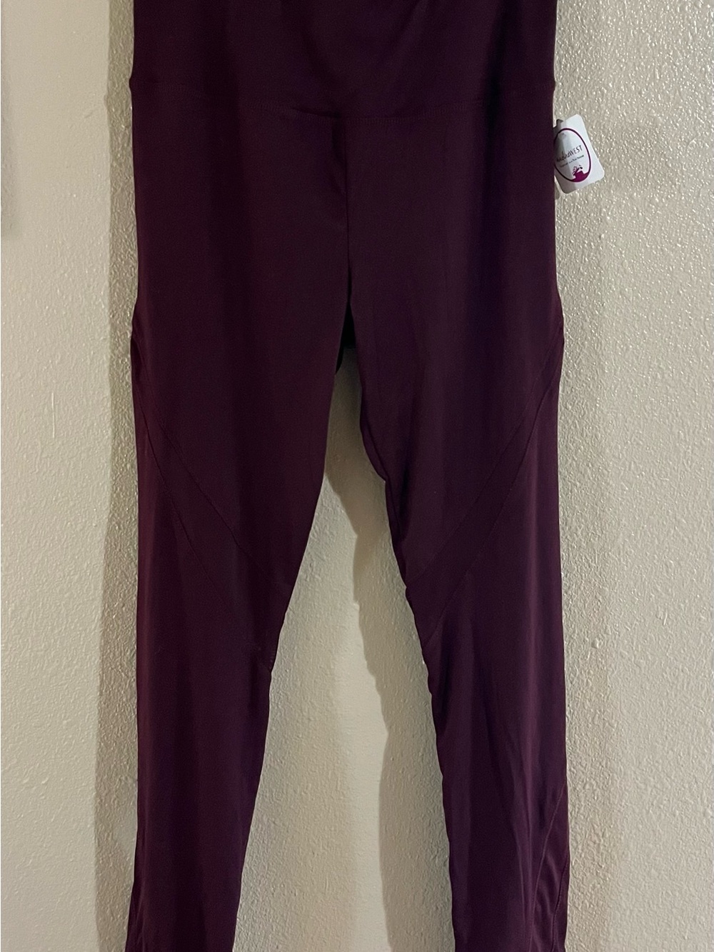 High-Waist Burgundy Seamless Leggings for Women